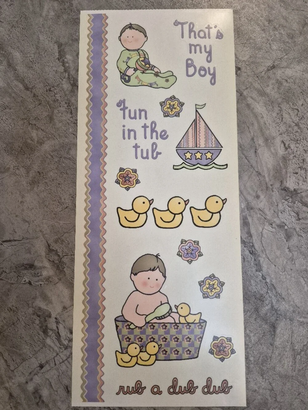 Vintage 2003 Baby Scrapbook Stickers